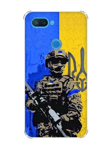 Чохол із потовщеними кутами на Xiaomi Mi 8 Lite :: Солдат (патріотичний принт 350)