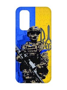 Матовий чохол з рожевими боками на Xiaomi Redmi Note 11 4G :: Солдат (патріотичний принт 350)