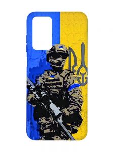 Матовий чохол з чорними боками на Xiaomi Redmi Note 11 4G :: Солдат (патріотичний принт 350)