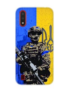 Чохол для Samsung Galaxy A01 :: Солдат (патріотичний принт 350)
