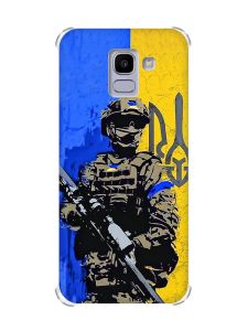 Чохол із потовщеними кутами на Samsung Galaxy J6 (2018) J600F :: Солдат (патріотичний принт 350)