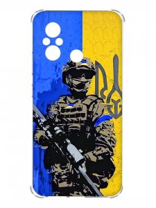 Чохол з потовщеними кутами на Xiaomi Redmi 12C :: Солдат (патріотичний принт 350)