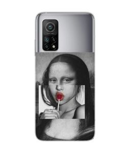 Прозорий чохол на Xiaomi Mi 10T/Mi 10T Pro :: Сучасна Мона Ліза (принт 351)