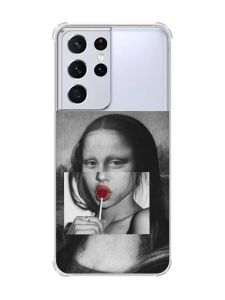 Чохол з потовщеними кутами на Samsung Galaxy S21 Ultra  :: Сучасна Мона Ліза (принт 351)