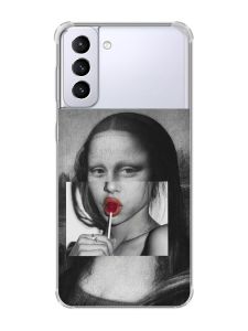 Чохол з потовщеними кутами на Samsung Galaxy S21 Plus :: Сучасна Мона Ліза (принт 351)