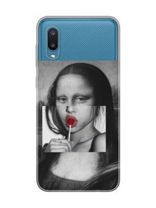 Прозорий чохол на Samsung Galaxy A02/A022 (2021) :: Сучасна Мона Ліза (принт 351)