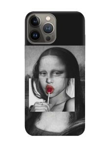 Матовий чорний чохол на Apple iPhone 13 Pro :: Сучасна Мона Ліза (принт 351)