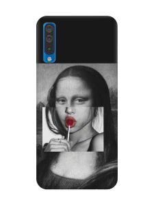 Матовий чорний чохол на Samsung Galaxy A50 (2019) A505/A30s :: Сучасна Мона Ліза (принт 351)