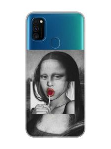 Прозорий чохол на Samsung Galaxy M30s/M21 :: Сучасна Мона Ліза (принт 351)