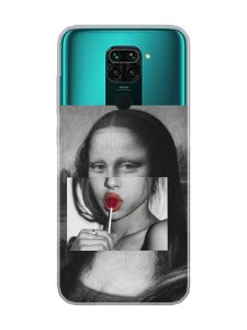 Прозорий чохол на Xiaomi Redmi Note 9 :: Сучасна Мона Ліза (принт 351)