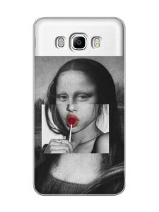 Прозорий чохол на Samsung Galaxy J7(2016) J710 :: Сучасна Мона Ліза (принт 351)