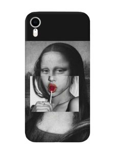 Матовий чорний чохол на Apple iPhone XR :: Сучасна Мона Ліза (принт 351)