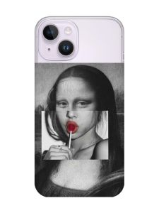 Прозорий чохол із захистом камери на iPhone 14 :: Сучасна Мона Ліза (принт 351)