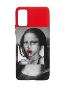 Матовий червоний чохол на Xiaomi Redmi Note 11 4G :: Сучасна Мона Ліза (принт 351)