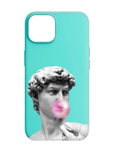 Матовий бірюзовий чохол на Apple iPhone 14 :: Скульптура (принт 352)