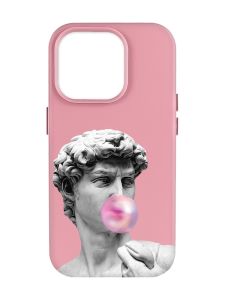 Матовий рожевий чохол на Apple iPhone 14 Pro Max :: Скульптура (принт 352)