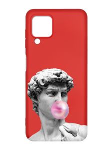 Матовий червоний чохол на Samsung Galaxy M32/A22/M22 4G :: Скульптура (принт 352)