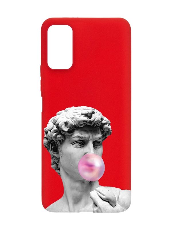 Матовий червоний чохол на Xiaomi Redmi Note 11 4G :: Скульптура (принт 352)