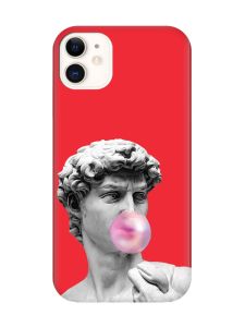 Матовий червоний чохол на Apple iPhone 11 (6.1) :: Скульптура (принт 352)