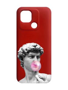 Матовий червоний чохол на Xiaomi Redmi 10C :: Скульптура (принт 352)