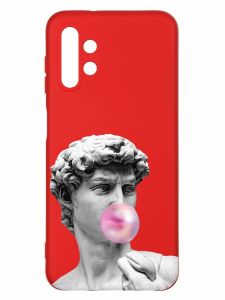 Матовий червоний чохол на Samsung A13 4G :: Скульптура (принт 352)
