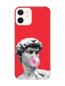 Матовий червоний чохол на Apple iPhone 12 / 12 Pro (6.1) :: Скульптура (принт 352)