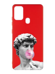 Матовий червоний чохол на Samsung Galaxy M30s/M21 :: Скульптура (принт 352)