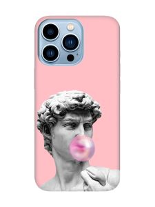 Матовий рожевий чохол на Apple iPhone 13 Pro Max :: Скульптура (принт 352)