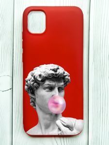 Матовий червоний чохол на Samsung Galaxy A04E/A042 :: Скульптура (принт 352)