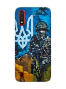 Чохол для Samsung Galaxy A01 :: Військовий (патріотичний принт 349)