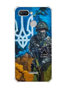 Чохол із потовщеними кутами для Xiaomi Redmi 6 :: Військовий (патріотичний принт 349)