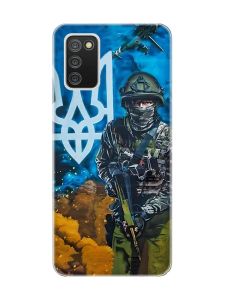 Чохол для Samsung Galaxy A02s :: Військовий (патріотичний принт 349)
