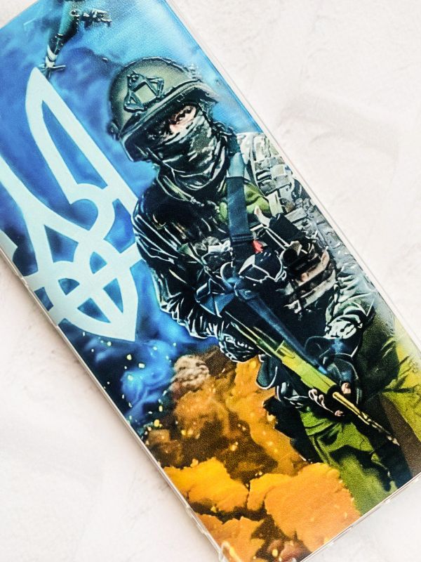 Матовий чохол з чорними боками на Samsung Galaxy A12 :: Військовий (патріотичний принт 349)