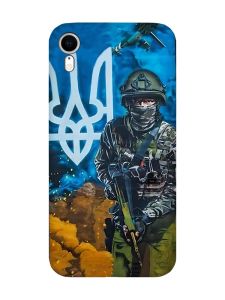 Матовий чохол з чорними боками на Apple iPhone XR :: Військовий (патріотичний принт 349)