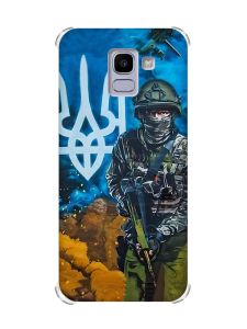 Чохол із потовщеними кутами на Samsung Galaxy J6 (2018) J600F :: Військовий (патріотичний принт 349)