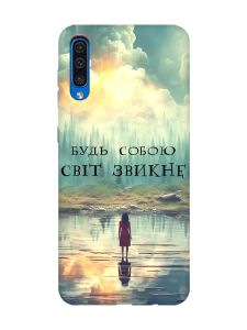 Матовий чохол з рожевими боками на Samsung Galaxy A50 (2019) A505/A30s :: Будь собою (принт 356)