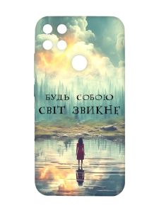 Матовий чохол з рожевими боками на Xiaomi Redmi 10C :: Будь собою (принт 356)