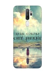 Матовий чохол з чорними боками на Oppo A5 :: Будь собою (принт 356)