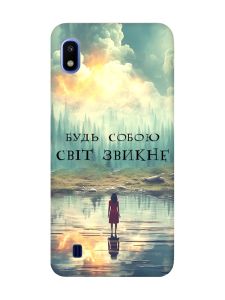 Матовий чохол з рожевими боками на Samsung Galaxy A10 (2019) A105 :: Будь собою (принт 356)