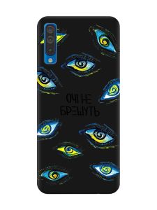 Матовий чорний чохол на Samsung Galaxy A50 (2019) A505/A30s :: Очі (принт 358)