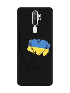 Матовий чорний чохол на Oppo A5 :: Дім Україна (принт 353)