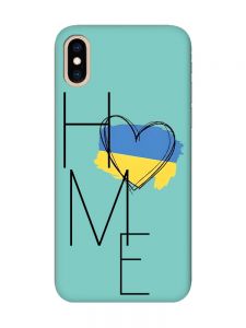 Матовий бірюзовий чохол на iPhone XS MAX :: Дім Україна (принт 353)