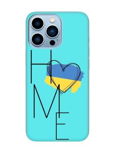 Матовий бірюзовий чохол на Apple iPhone 13 Pro Max :: Дім Україна (принт 353)