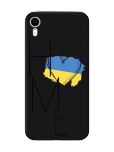 Матовий чорний чохол на Apple iPhone XR :: Дім Україна (принт 353)