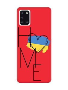 Матовий червоний чохол на Samsung Galaxy A31 :: Дім Україна (принт 353)