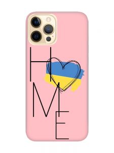 Матовий рожевий чохол на Apple iPhone 12 Pro Max :: Дім Україна (принт 353)
