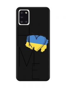 Матовий чорний чохол на Samsung Galaxy A31 :: Дім Україна (принт 353)
