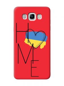 Матовий червоний чохол на Samsung Galaxy J7(2016) J710 :: Дім Україна (принт 353)