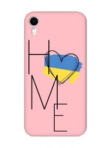 Матовий рожевий чохол на Apple iPhone XR :: Дім Україна (принт 353)