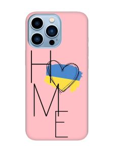 Матовий рожевий чохол на Apple iPhone 13 Pro Max :: Дім Україна (принт 353)